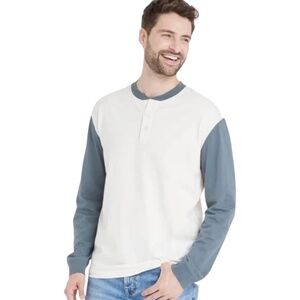 NWT Men's Long Sleeve Henley T-Shirt-Goodfellow & Co Off-White